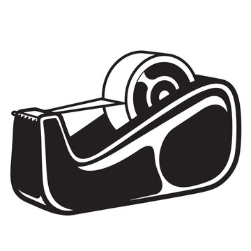 black tape dispenser clip art preview