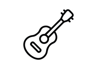 Guitar line art Vector Illustration