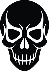 Tribal Skull Silhouette