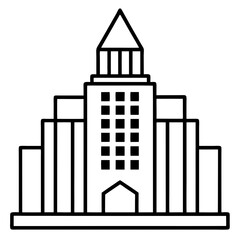 Obraz premium Cityscape Line Art Vector