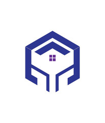 l real state hexagon  vector letter logo