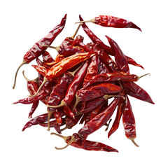 Fototapeta premium Dried red chili peppers clustered