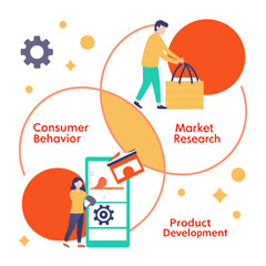 Business strategy concept with people and icons infographic