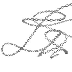 3d render chain metal sets