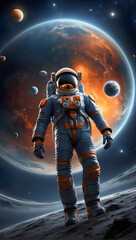 Fototapeta premium Astronaut on the planet