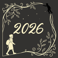 Journey towards future year reaching for stars 2026
