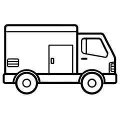 Clean Transport Van Icon Design