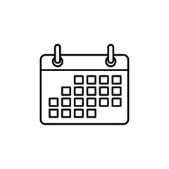 Minimalist calendar illustration with empty date boxes for planning  