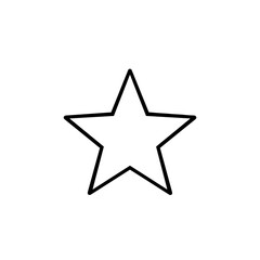 Obraz premium Outline star symbol in minimalist design on white background 