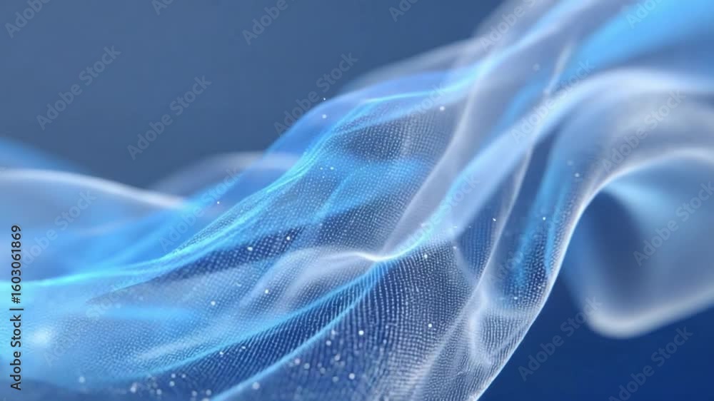 Poster abstract blue wave: a captivating visual representation of ethereal blue waves, showcasing fluid mot