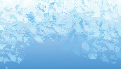 Winter blue ice frost, abstract vector design illustration background