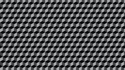Abstract Cubic Pattern Black Background High Resolution 3840x2160, Modern Geometric Design, Seamless Texture for Wallpapers, Digital Art, and Graphic Projects, Ideal for Creative Backgrounds