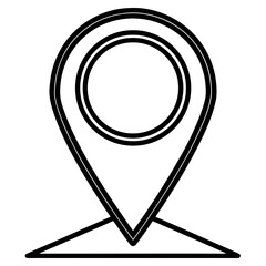 Flat Map Pin Location Icon