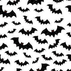 Bats spooky halloween pattern design 