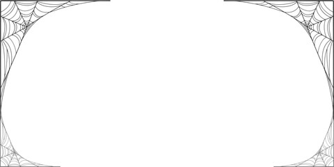spider web frame, illustration of an cob web background, Spider web line art vector