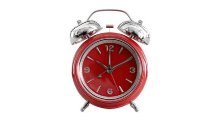 Red alarm clock isolated