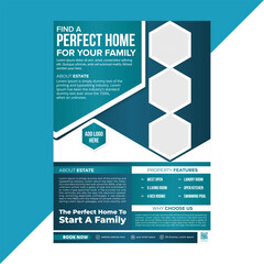 Professional real estate flyer showcasing featured property highlights, ideal for home listings, residential promotions, and clean visual marketing presentations