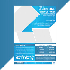 Modern real estate flyer template for realtor marketing and branding, ideal for personal agents, agencies, and professionals promoting services and property listings