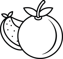 fresh fruit mix line art