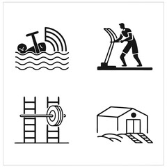 Swimming treadmill weightlifting gym building water