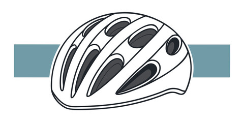 White cycling helmet with dark vents bicycle safety
