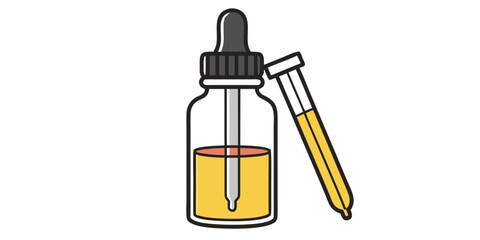 Essential oil bottle with dropper pipette liquid