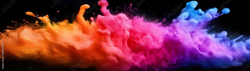 Aufkleber vibrant colors mix in a dynamic display of fluid motion.