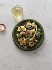 Top view healthy vegetarian meal