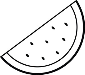 slice of watermelon line art