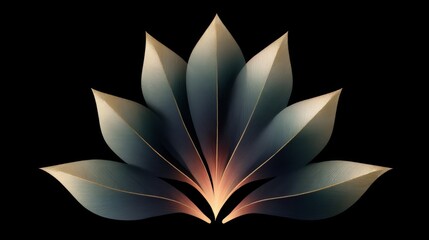 Fototapeta premium Leafy plant with a dark background