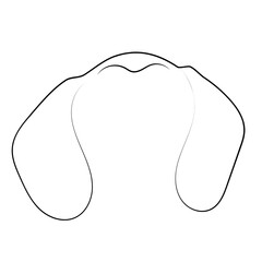 Dachshund hand drawing line art dog