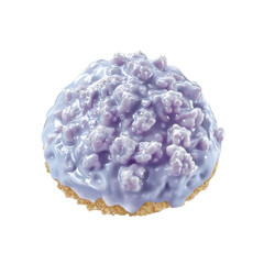 Delicious Lavender Glazed Cookie with Crunchy Topping