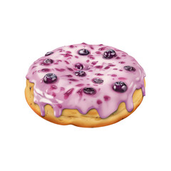 Delicious Blueberry Glazed Donut - Sweet Treat Pastry