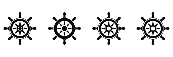 Explore the seas with these classic ship steering wheels, perfect for nautical designs and maritime adventures, evoking a sense of direction and control.