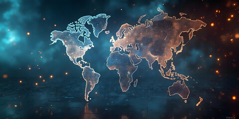 carte digital du monde