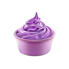 Delicious Purple Frozen Yogurt in a Cup - Creamy Swirls of Sweetness