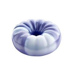 Abstract Purple and White Donut Shaped 3D Render