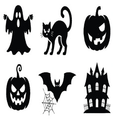 Set of animals silhouettes , wild animal vector silhouettes collection.




