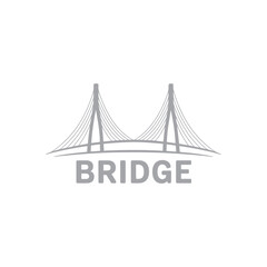 Unique bridge logo Modern and minimalist vector and abstract logo