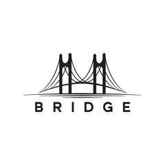 Unique bridge logo Modern and minimalist vector and abstract logo