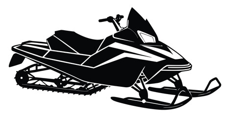 Snowmobile Illustration for Winter Sports and Recreation Designs and Graphics a Powerful Machine for Snowy Adventures