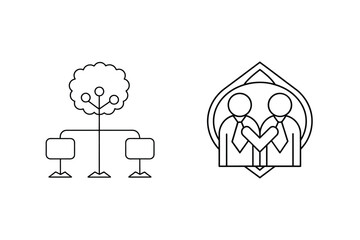 Business partnership and network diagram tree