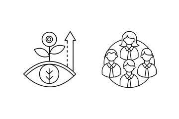 Growth vision and team collaboration people