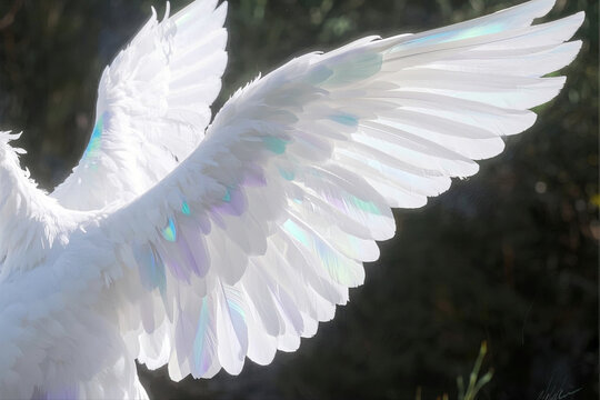 white angel wings 1682