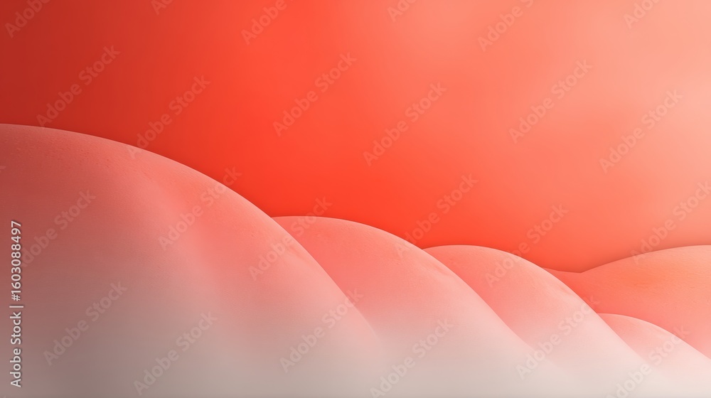 Poster soft coral abstract minimal background with gentle orange-pink gradient creating a fresh and bright 