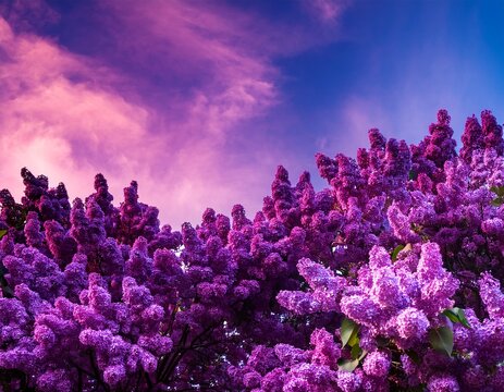 vibrant lilac blooms brush the sky evoking beltane s ethereal whispers and the purple day celebration of epilepsy awareness