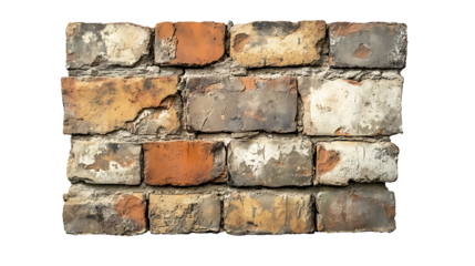 Weathered Brick Wall Texture: A close-up shot of a worn, textured brick wall showcases the raw beauty of aged materials, telling stories of time and craftsmanship.