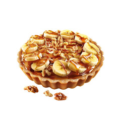 Delicious Caramel Banana Tart with Walnuts - Gourmet Dessert Pastry