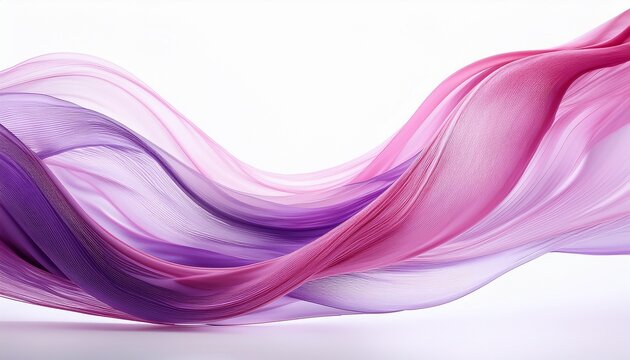 abstract purple and pink waves flow gracefully on a white background creating a soft and elegant wave flow image