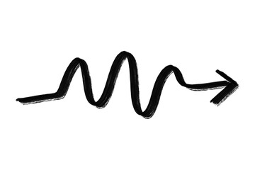 Doodle Zigzag Hand Drawn Arrow PNG Transparent for Artistic Design